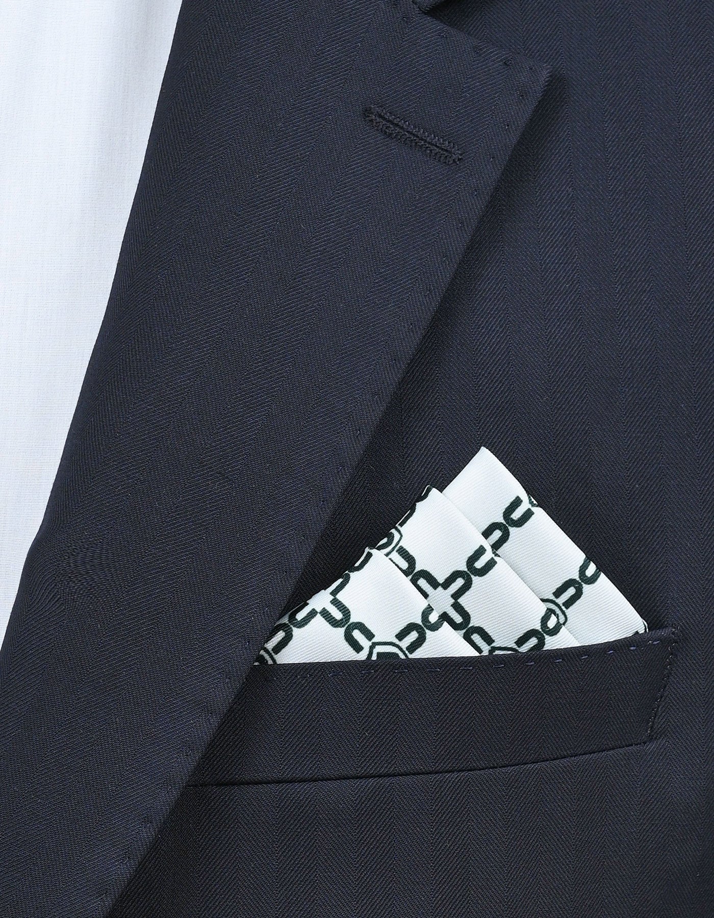 Green Geometric Pocket Square