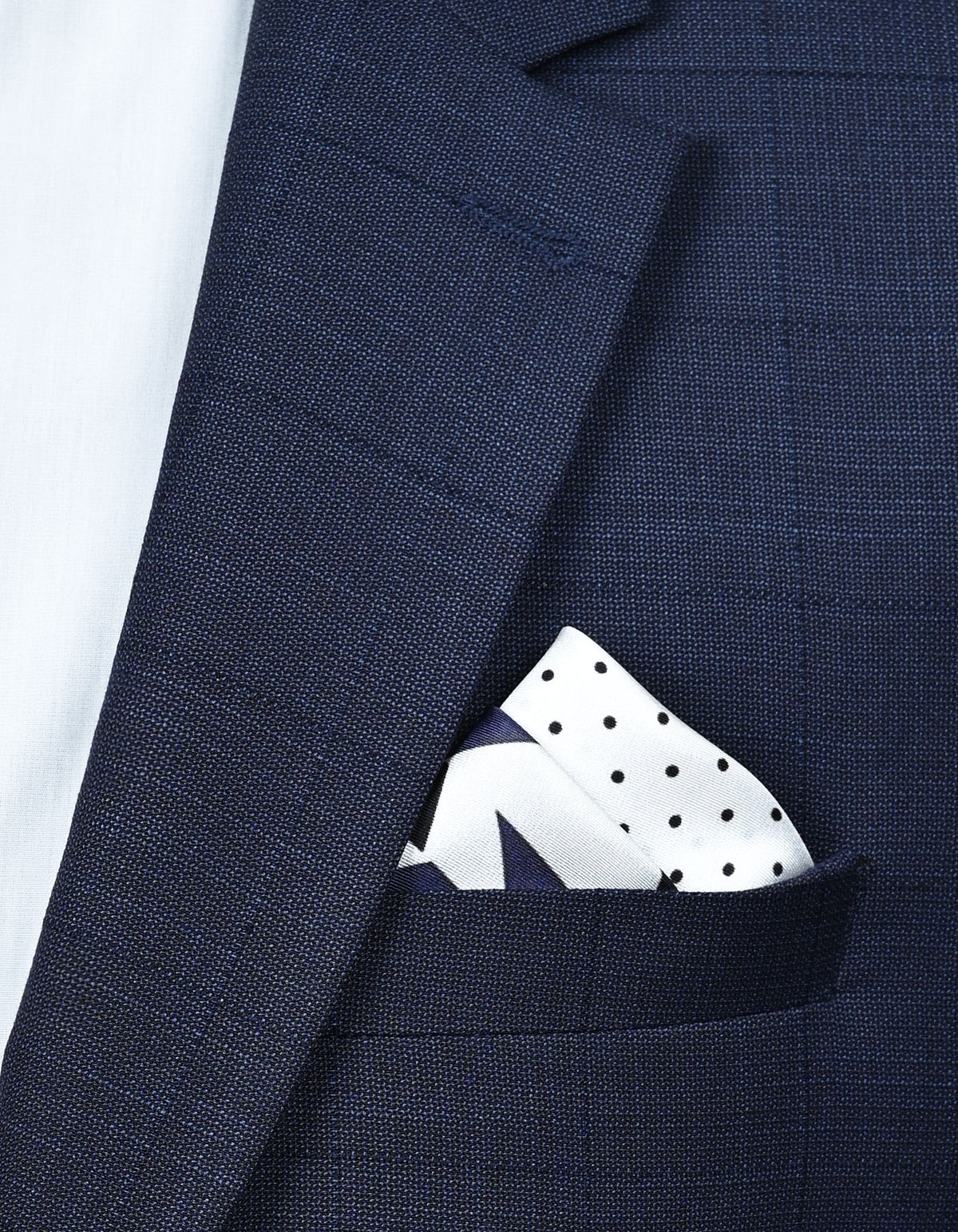 White Texture Pocket Square