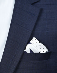 White Texture Pocket Square