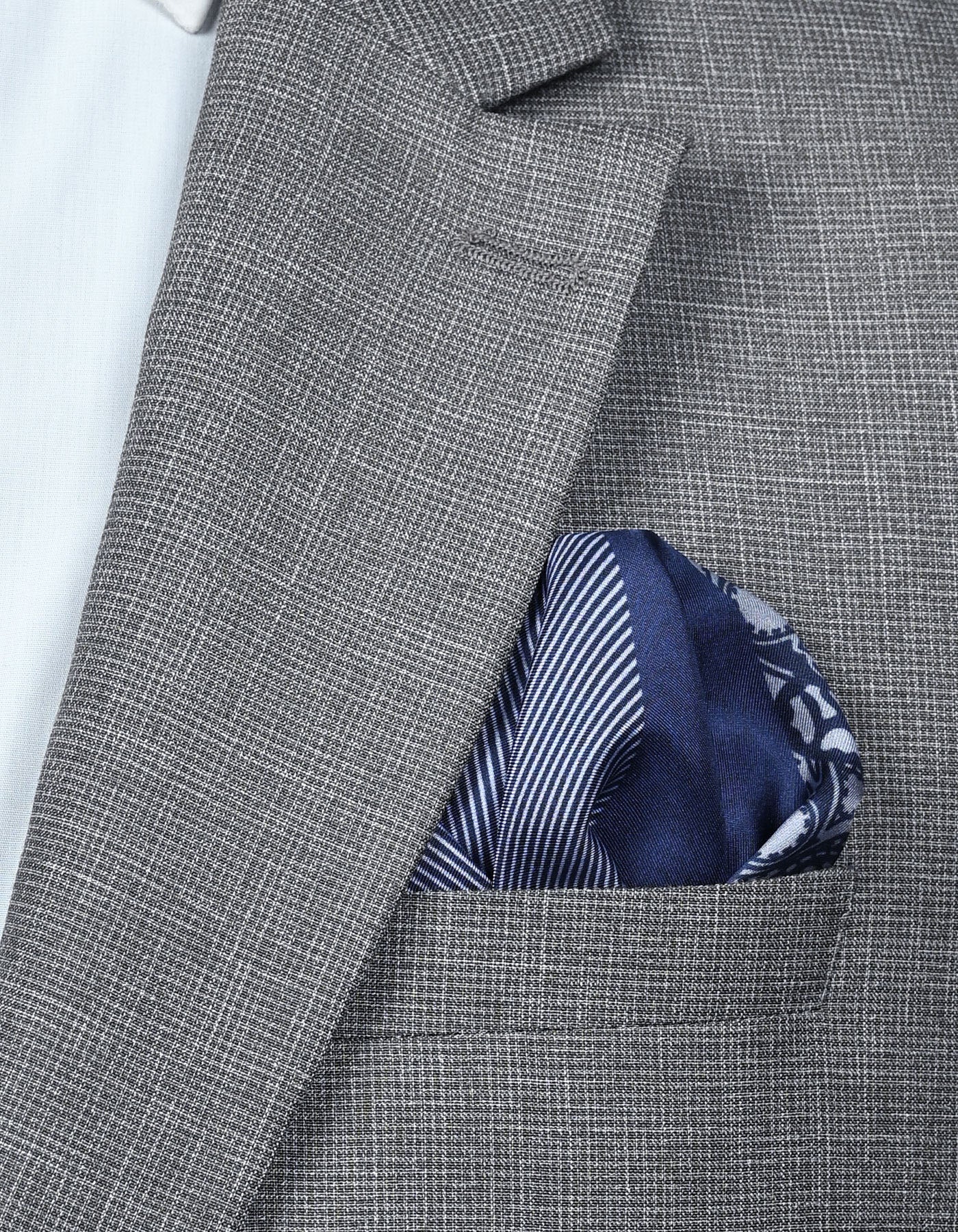 Blue Texture Pocket Square