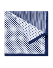 Blue Geometric Pocket Square