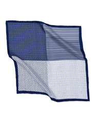 Blue Geometric Pocket Square
