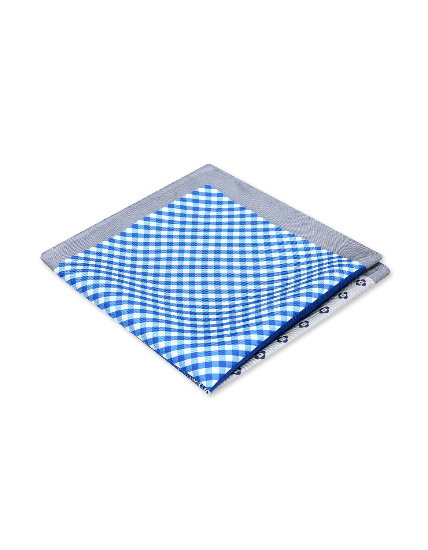 Blue Geometric Pocket Square