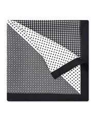 Grey Geometric Pocket Square