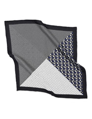 Grey Geometric Pocket Square