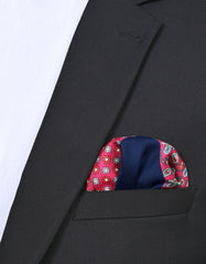 Red Geometric Pocket Square