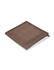 Brown Geometric Pocket Square