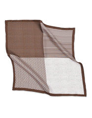 Brown Geometric Pocket Square