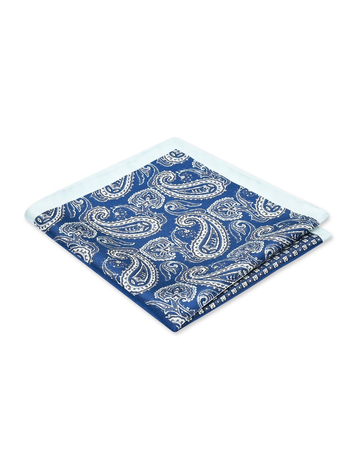 Blue Geometric Pocket Square
