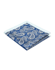 Blue Geometric Pocket Square