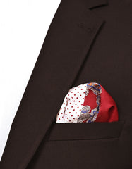 Red Floral Pocket Square