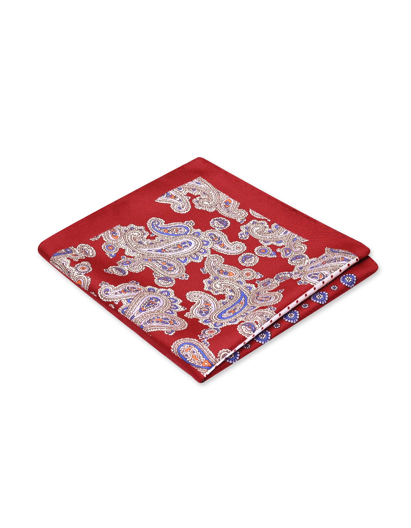 Red Floral Pocket Square