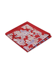Red Floral Pocket Square