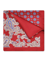 Red Floral Pocket Square
