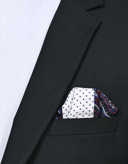 Black Floral Pocket Square