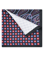 Black Floral Pocket Square