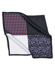 Black Floral Pocket Square