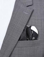 Black Floral Pocket Square