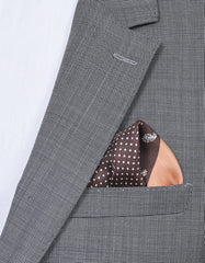 Brown Floral Pocket Square