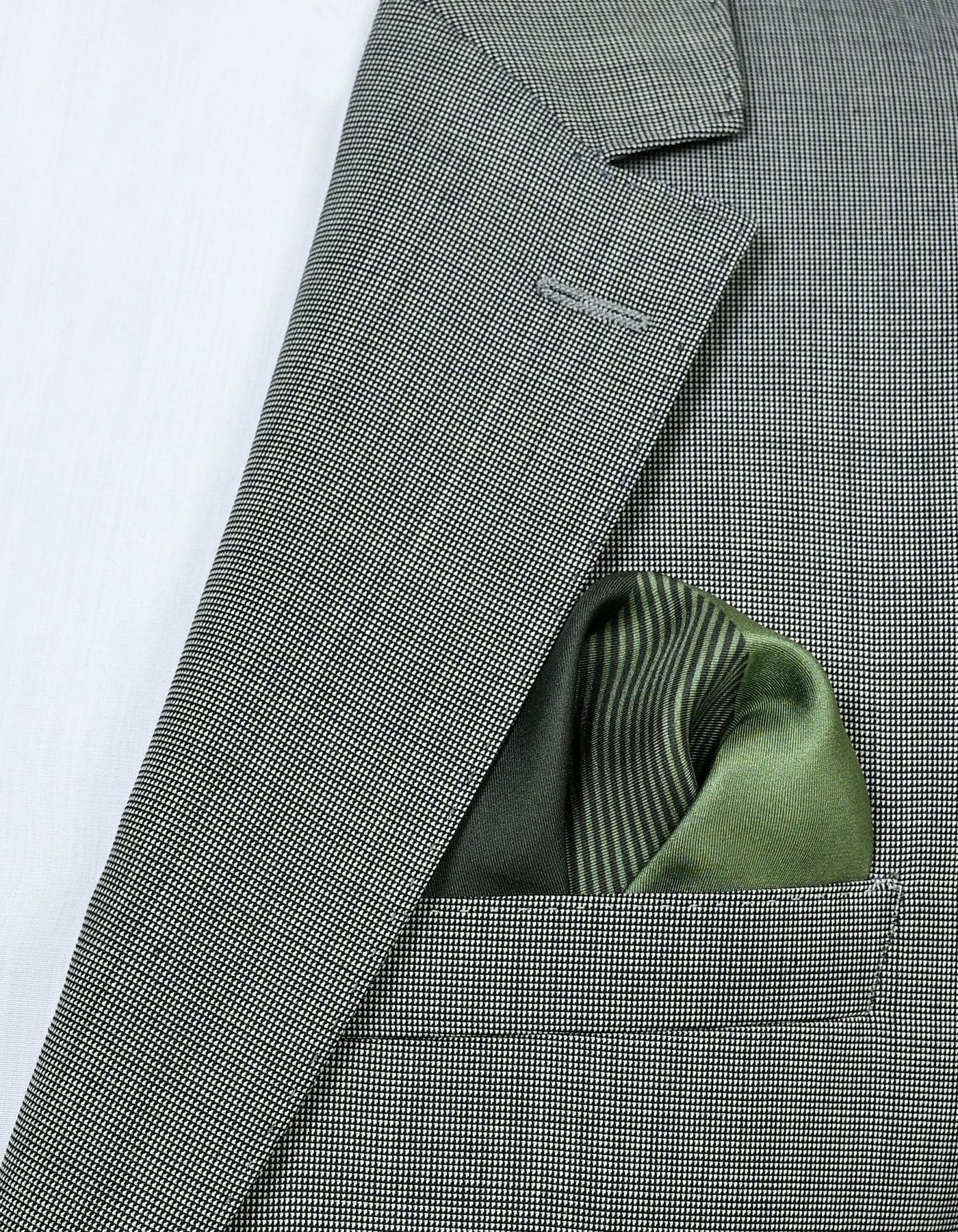 Green Floral Pocket Square