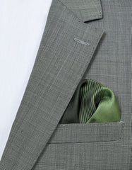 Green Floral Pocket Square
