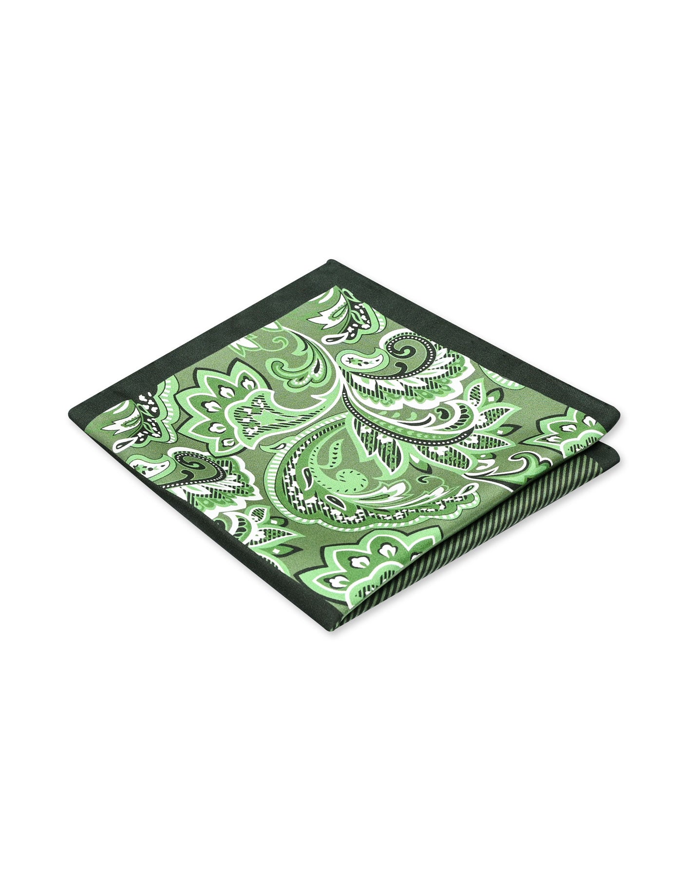 Green Floral Pocket Square