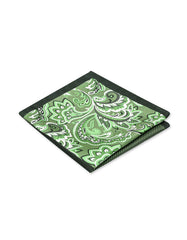Green Floral Pocket Square