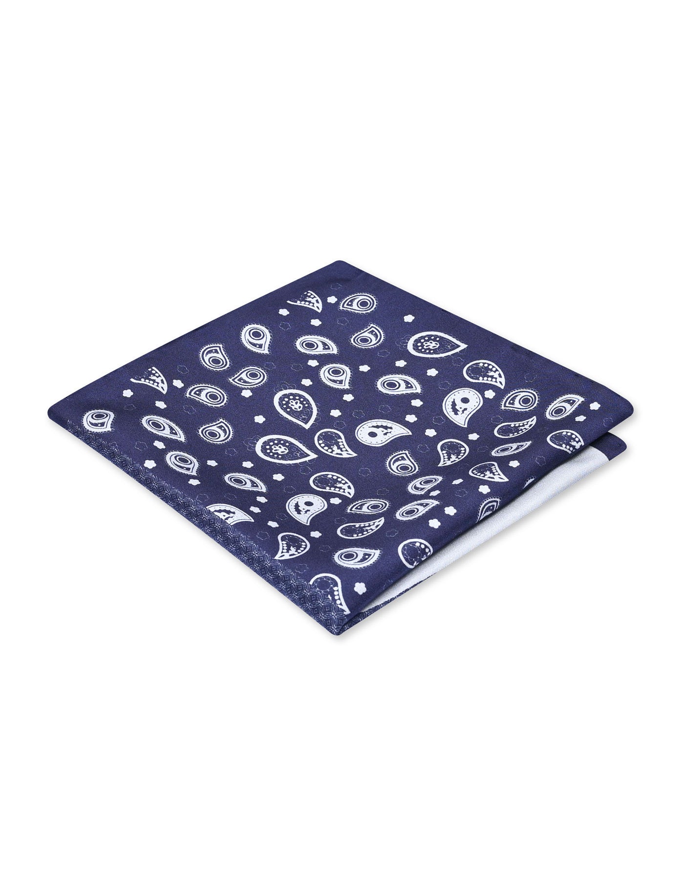 Blue Floral Pocket Square