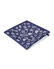 Blue Floral Pocket Square