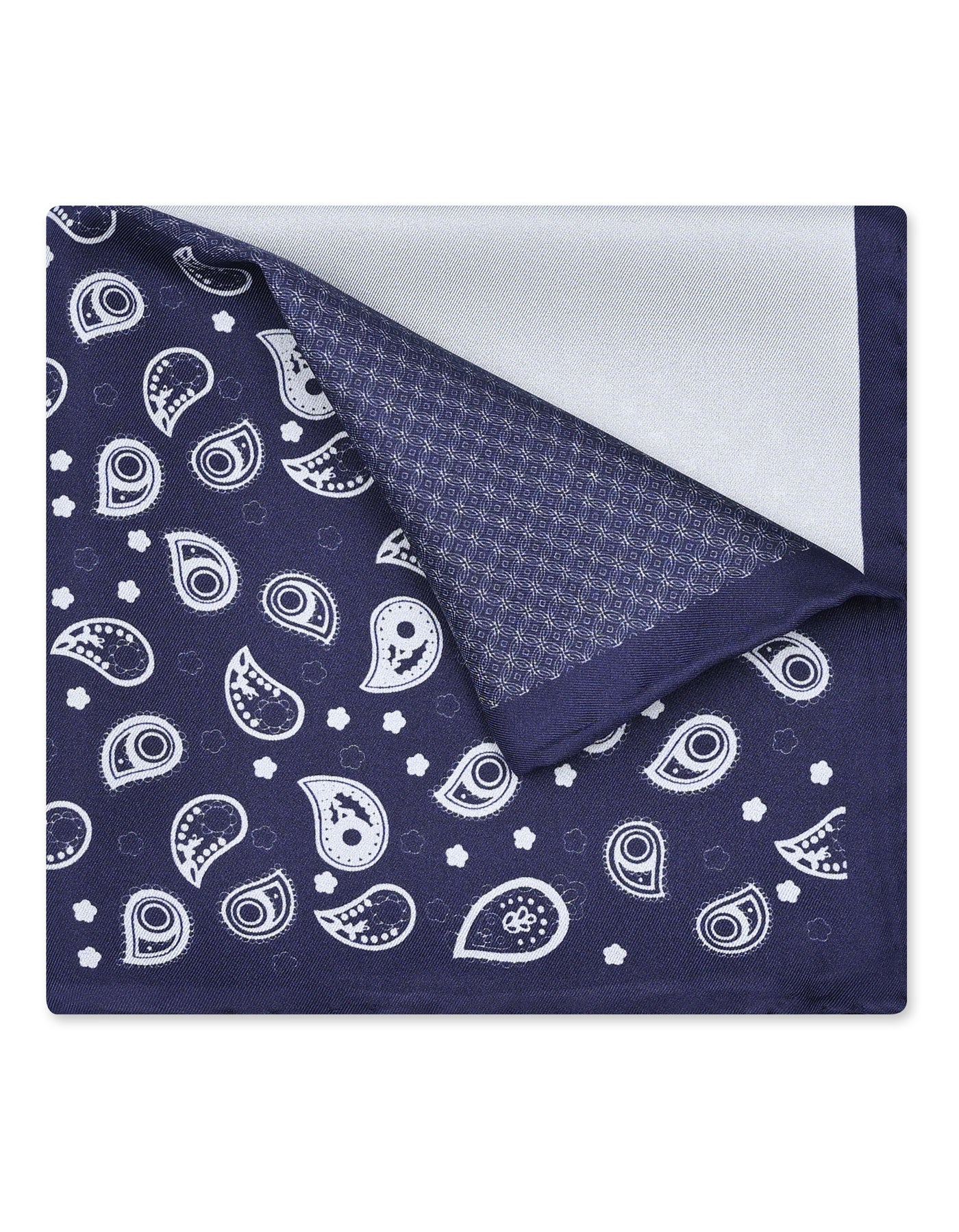 Blue Floral Pocket Square