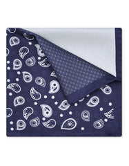 Blue Floral Pocket Square