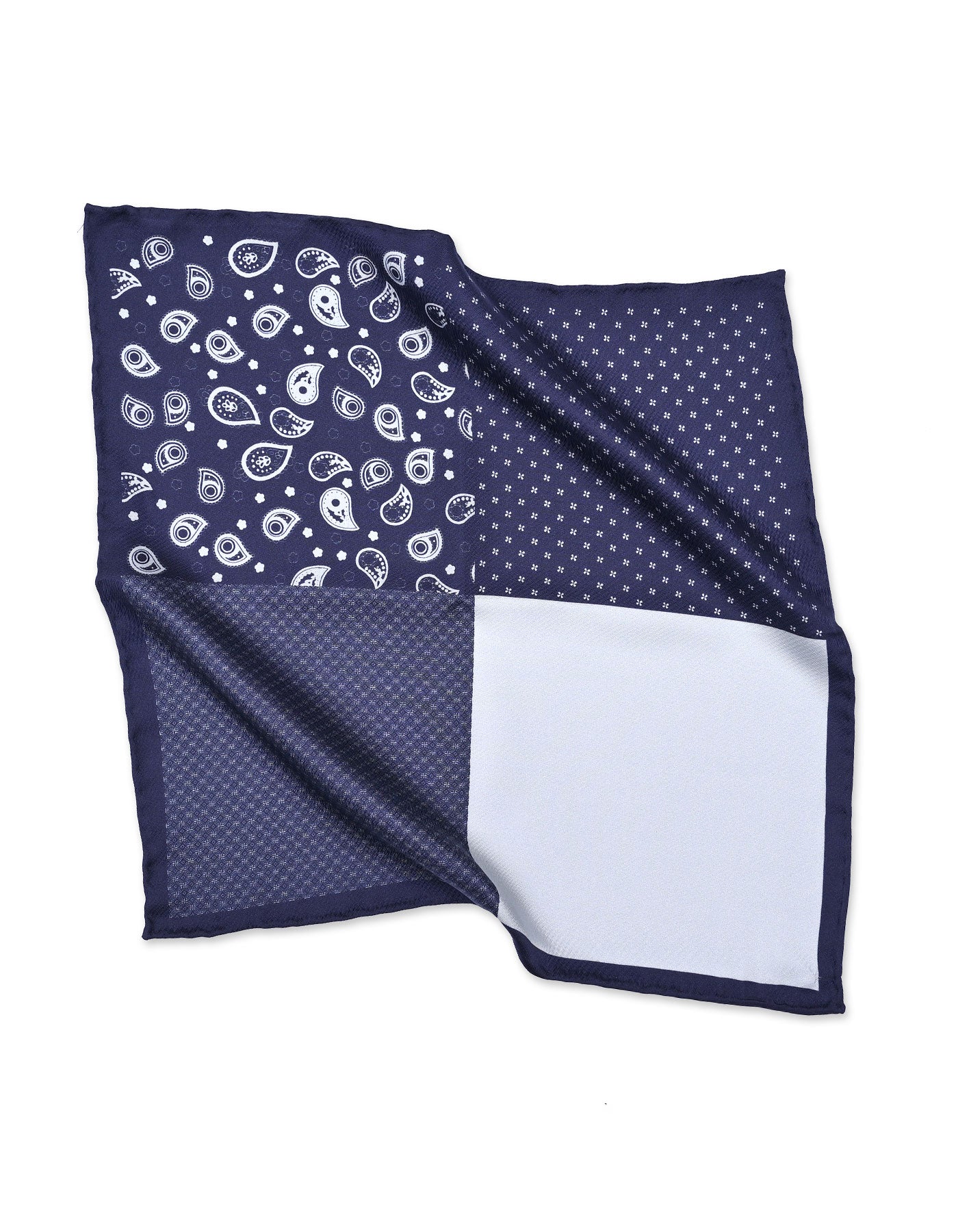Blue Floral Pocket Square