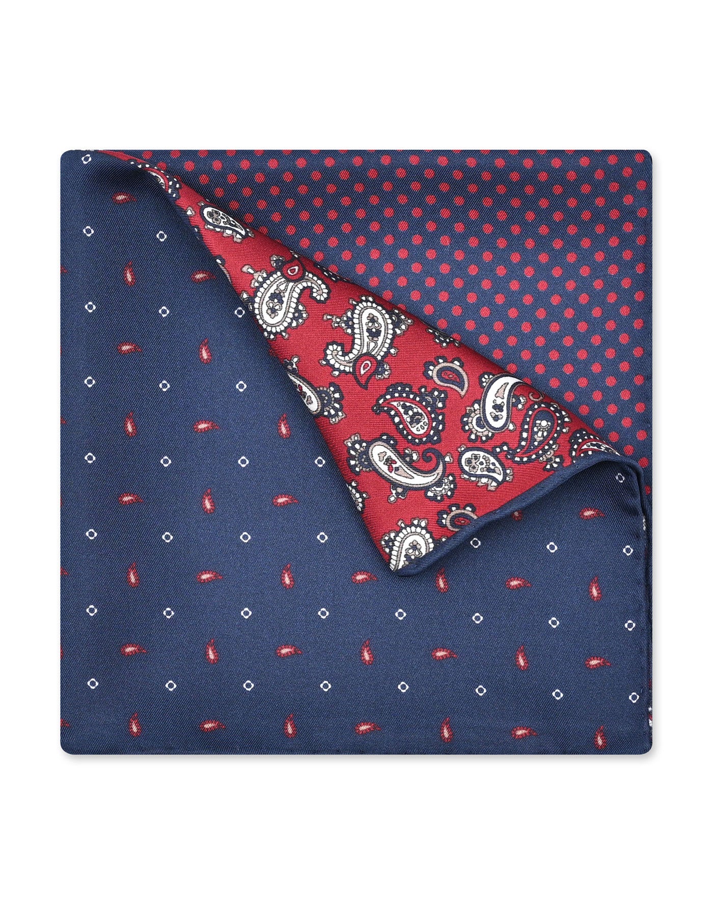 Blue Floral Pocket Square