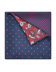 Blue Floral Pocket Square