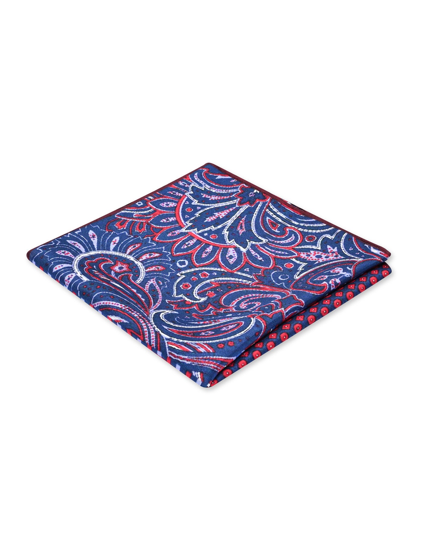 Red Floral Pocket Square