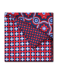 Red Floral Pocket Square