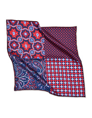 Red Floral Pocket Square