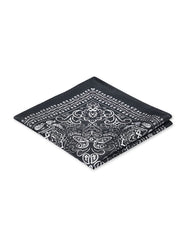 Black Geometric Pocket Square
