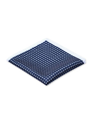 Navy Geometric Pocket Square