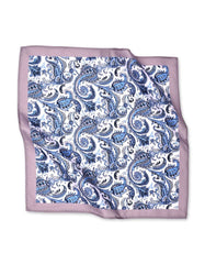 Blue Geometric Pocket Square