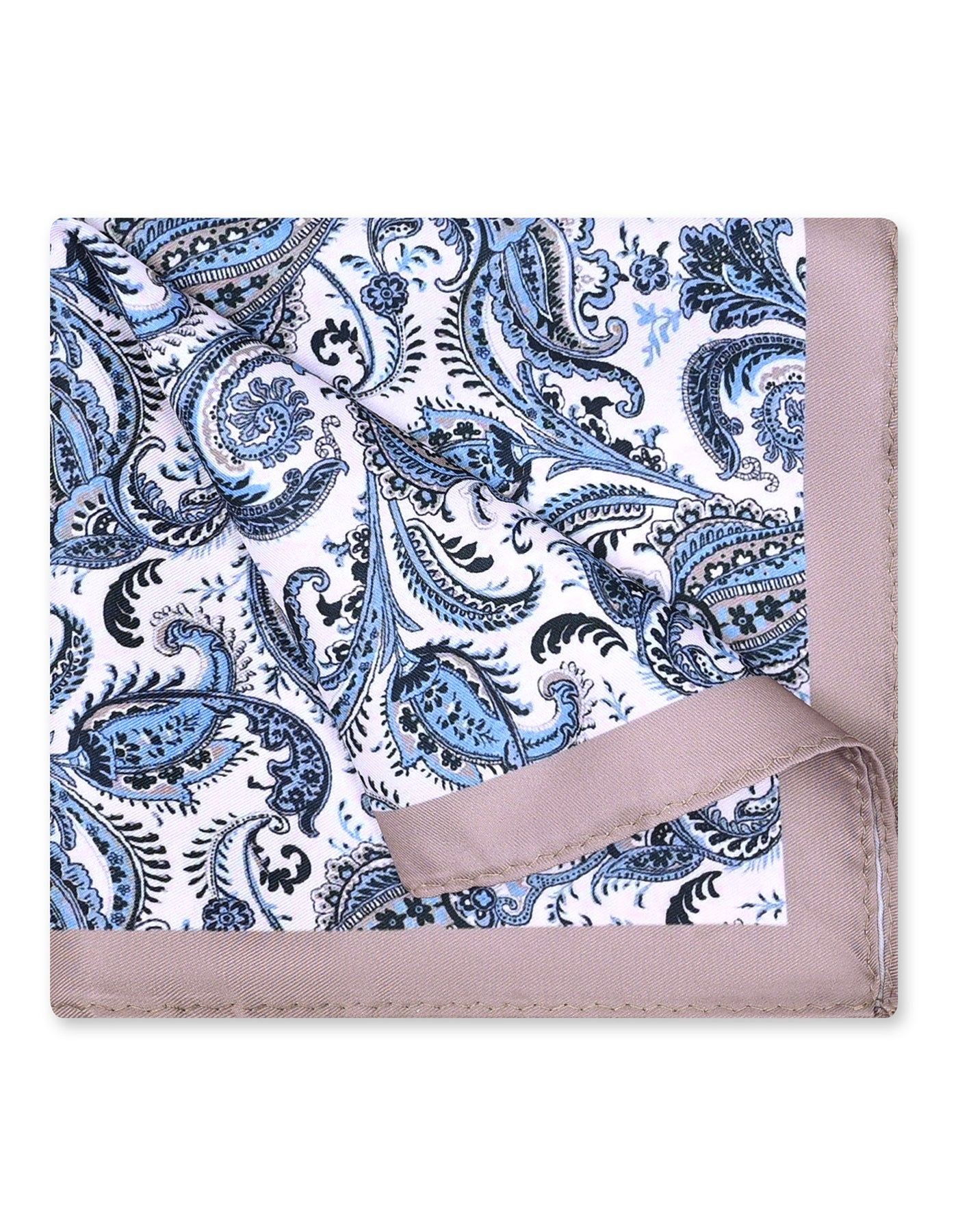 Blue Geometric Pocket Square