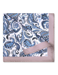 Blue Geometric Pocket Square