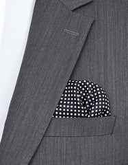 Black Dotted Pocket Square