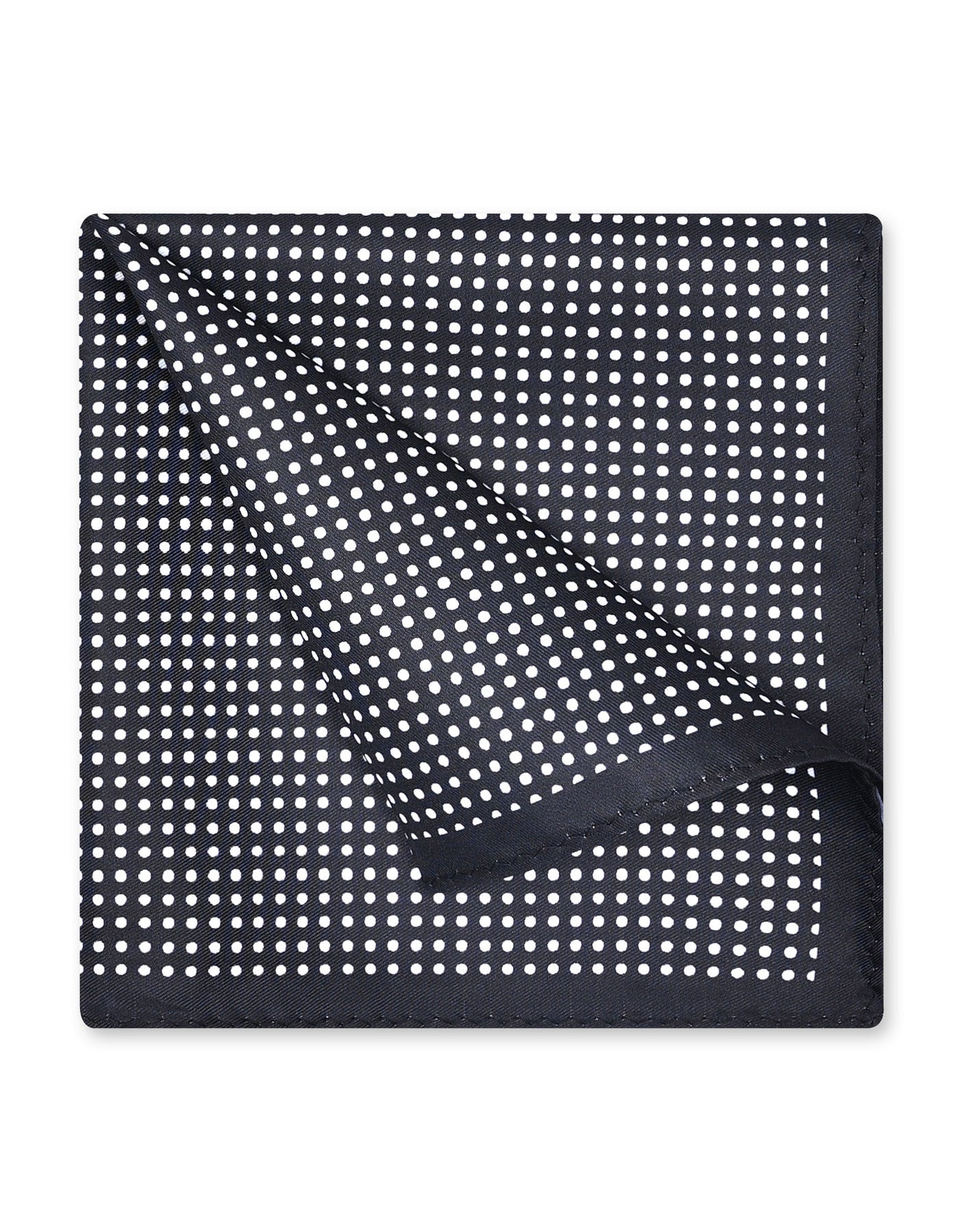 Black Dotted Pocket Square