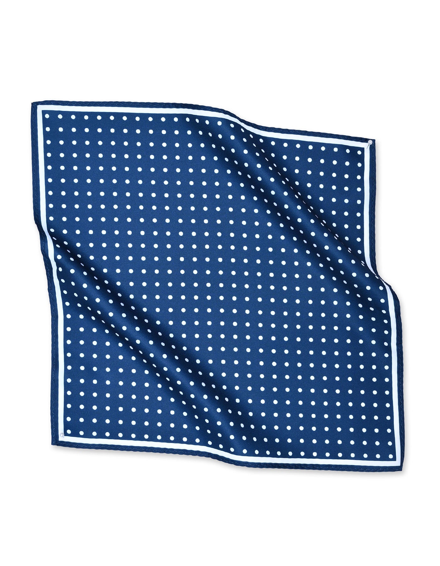 Navy Blue Dotted Pocket Square