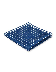 Navy Blue Dotted Pocket Square