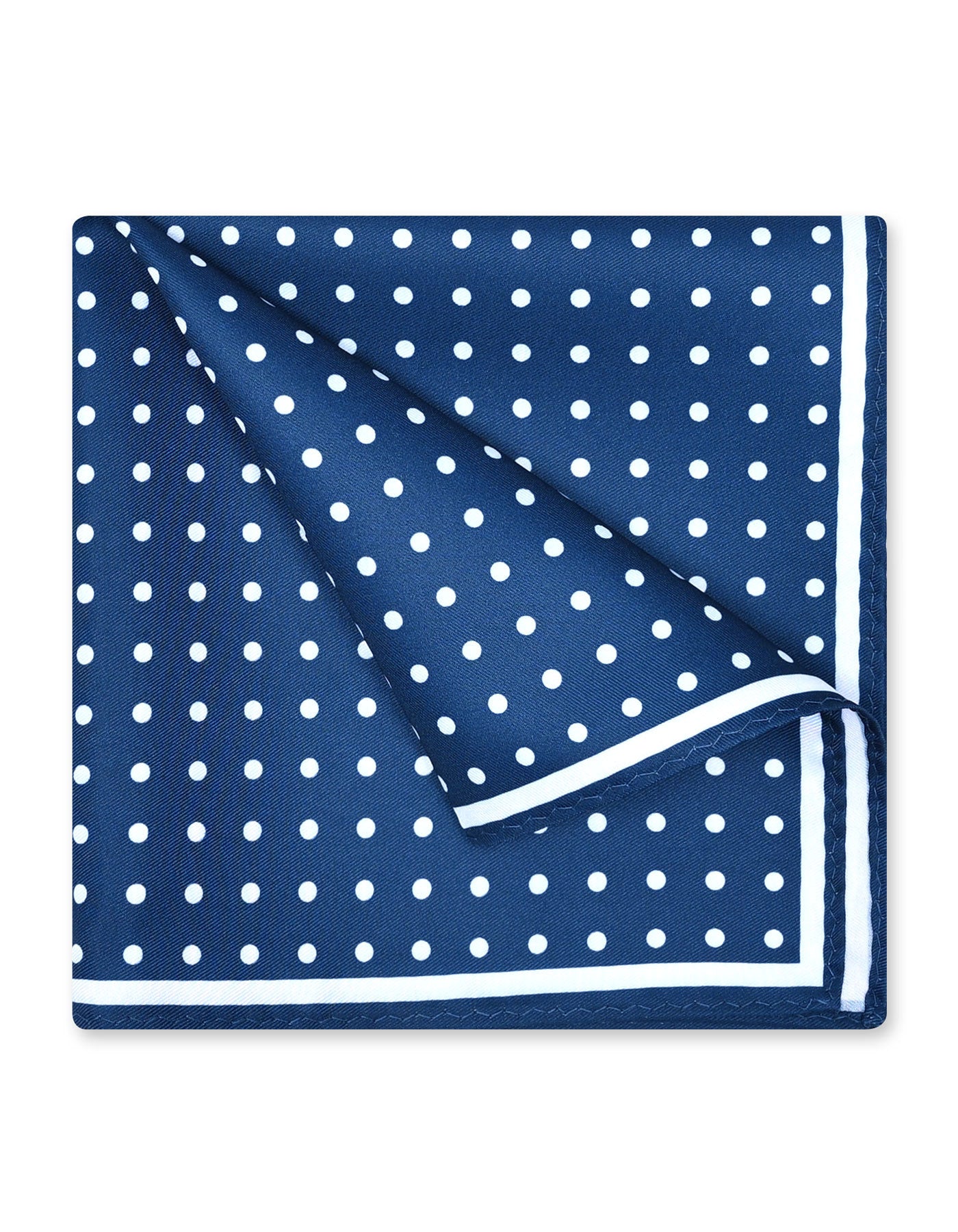 Navy Blue Dotted Pocket Square
