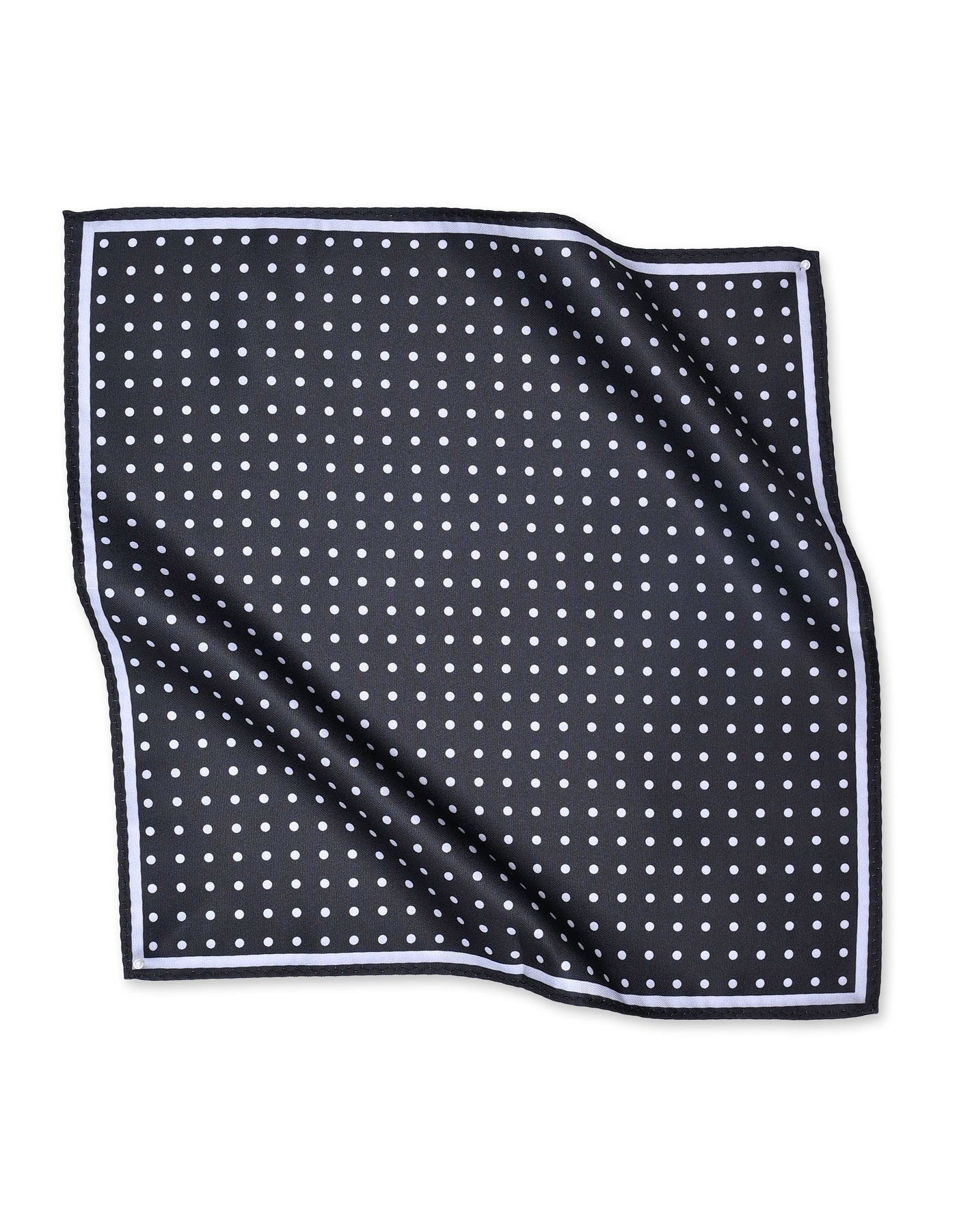 Black Dotted Pocket Square