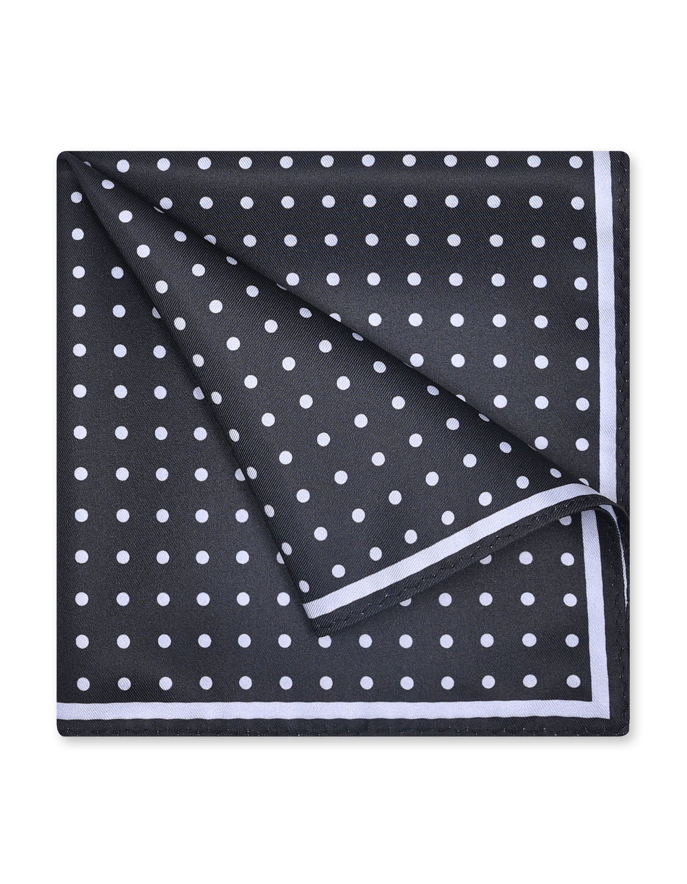 Black Dotted Pocket Square