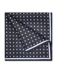 Black Dotted Pocket Square